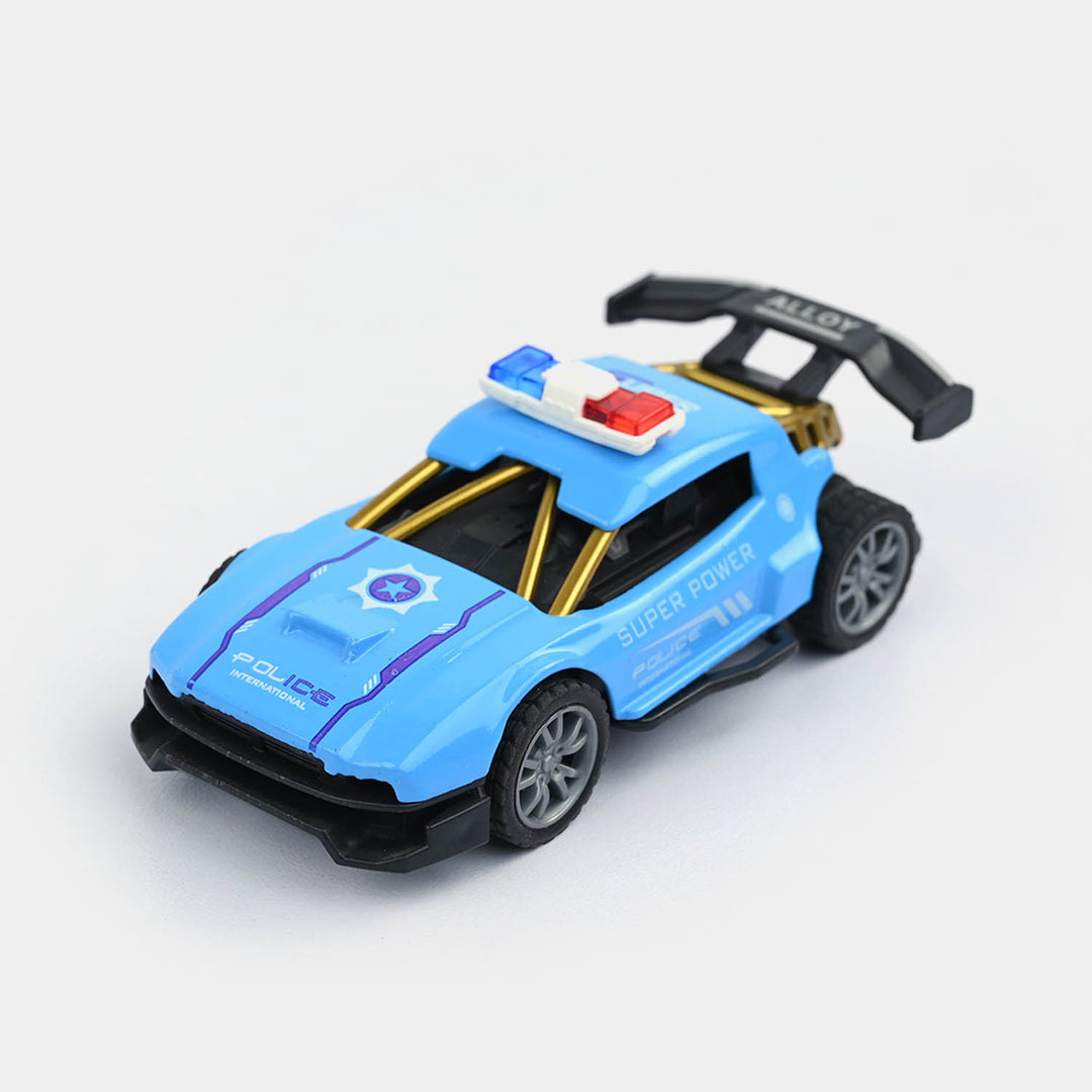 Alloy Pull-Back Racing Police Car