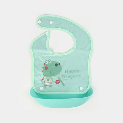 PLASTIC BIB WITH HOLDER FOR BABIES