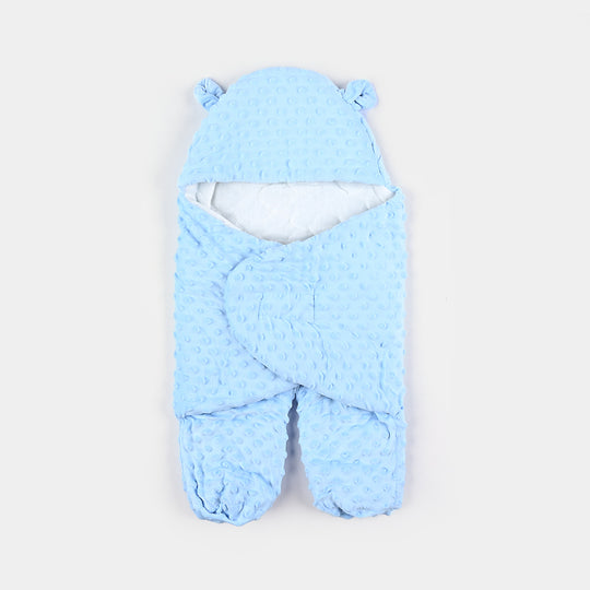 Baby Swaddle Minky Dot 0M+ Blue