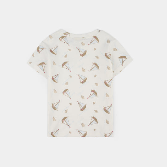 Infant Boys Jersey/Terry 2Pc Suit 287-045 E-C-WHITE