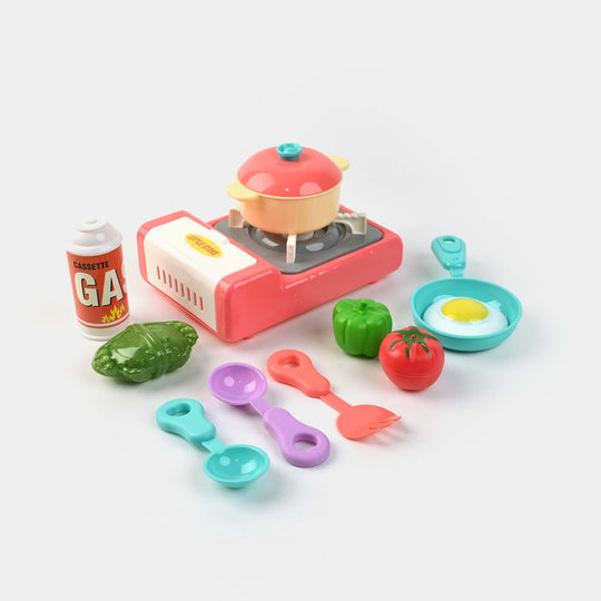 Kitchen Play Set With Food For Girls