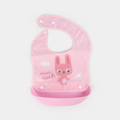 PLASTIC BIB WITH HOLDER FOR BABIES