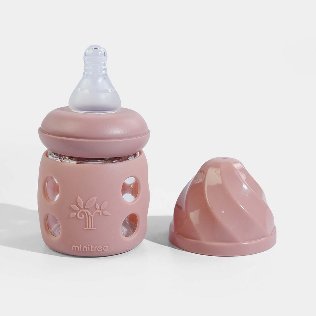 Minitree Newborn Baby Glass Feeder with Silicone Cover | 60Ml