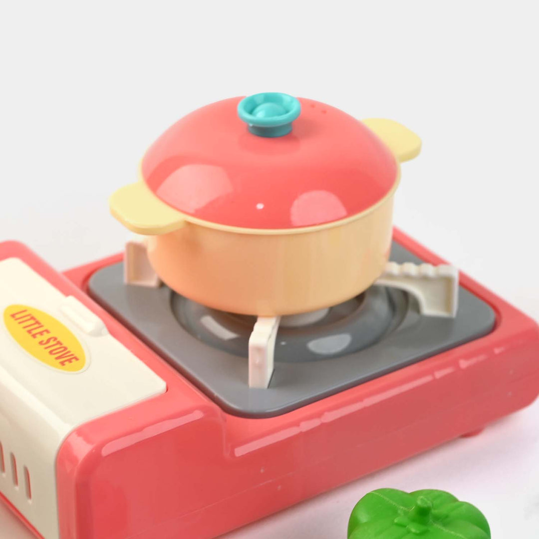 Kitchen Play Set With Food For Girls