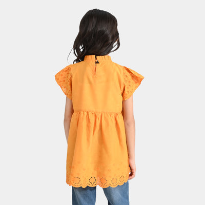 Girls Chicken Kari Chicken Casual Frock Citrus Gala-Citrus