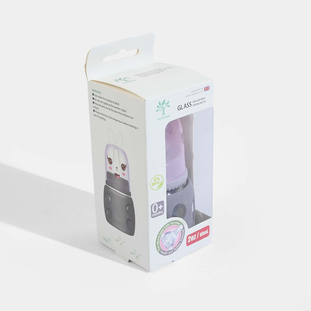 Minitree Newborn Baby Glass Feeder with Silicone Cover | 60Ml