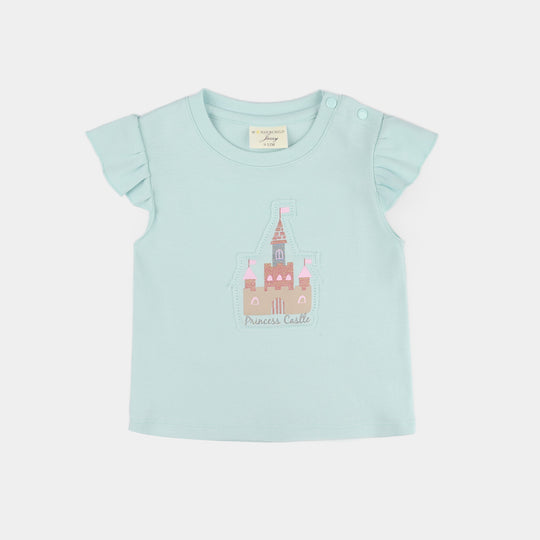 Infant Girls Jersey/Terry 2Pc Suit - Blue