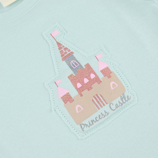 Infant Girls Jersey/Terry 2Pc Suit - Blue