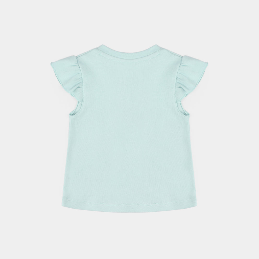Infant Girls Jersey/Terry 2Pc Suit - Blue