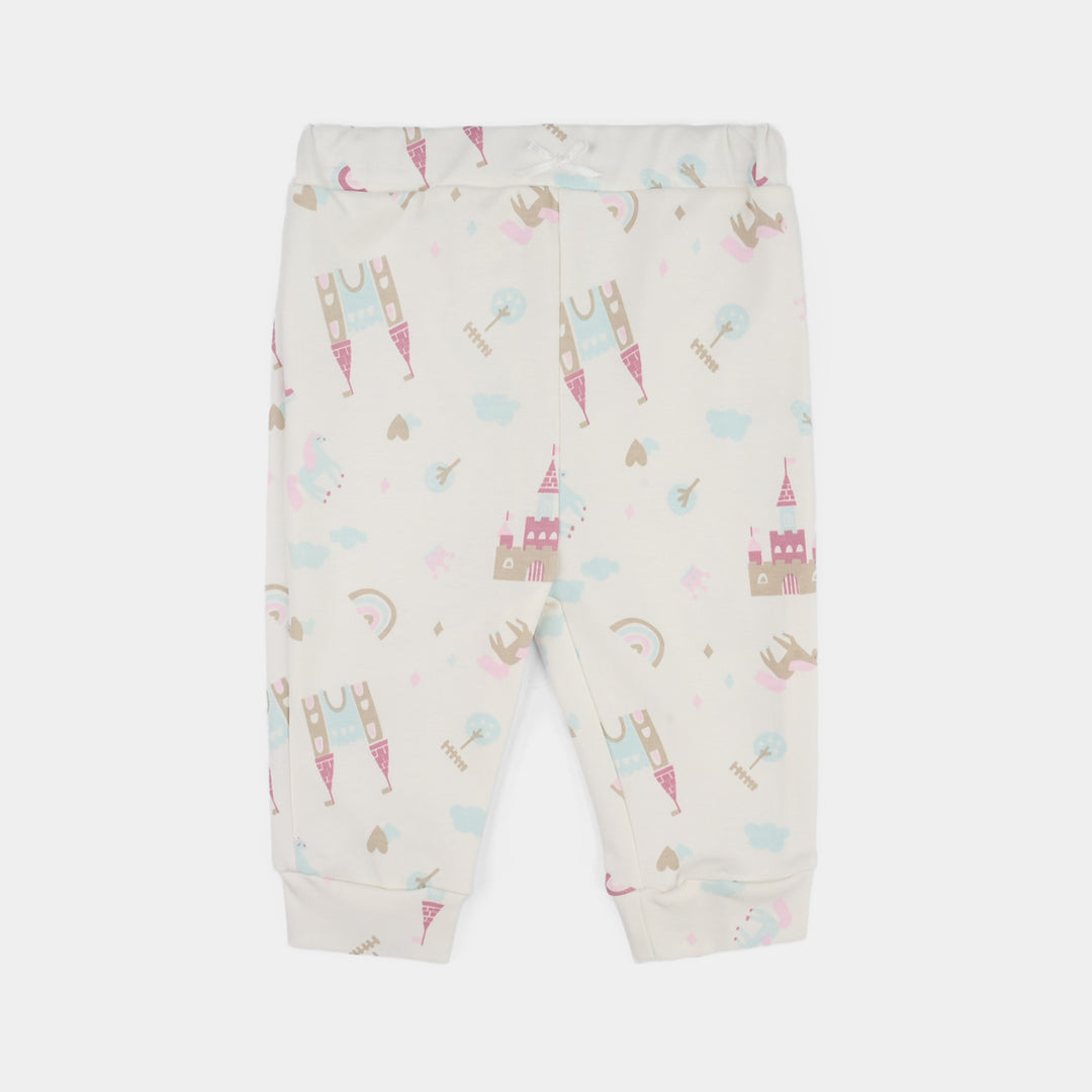 Infant Girls Jersey/Terry 2Pc Suit - Blue