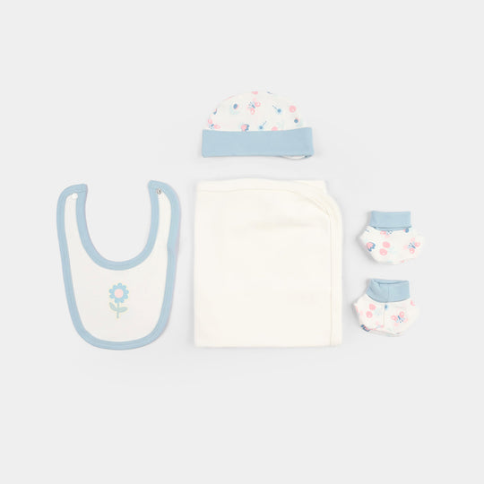 Infant Girls Jersey Terry 7Pc Gift Set - Blue