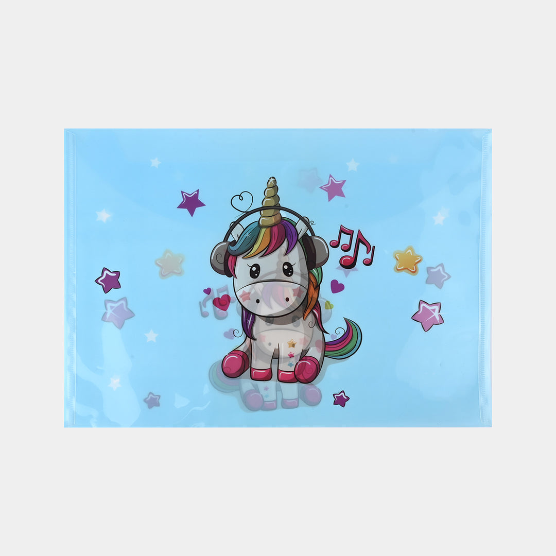 Clear Bag Button File Plastic Folder