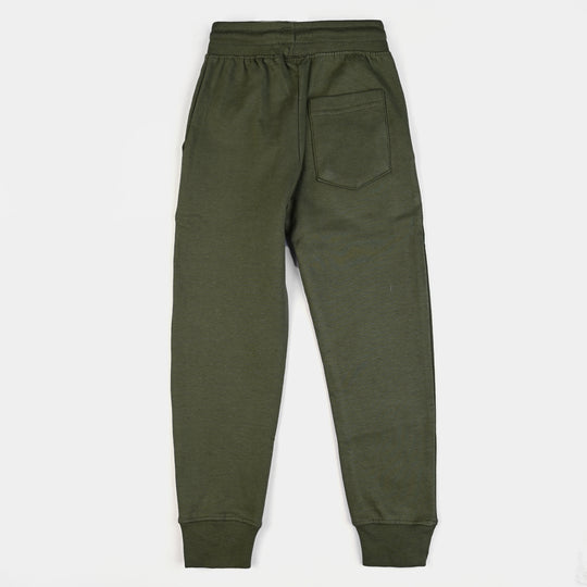 Boys Terry and Fleece Pajama Basic - C.Olive