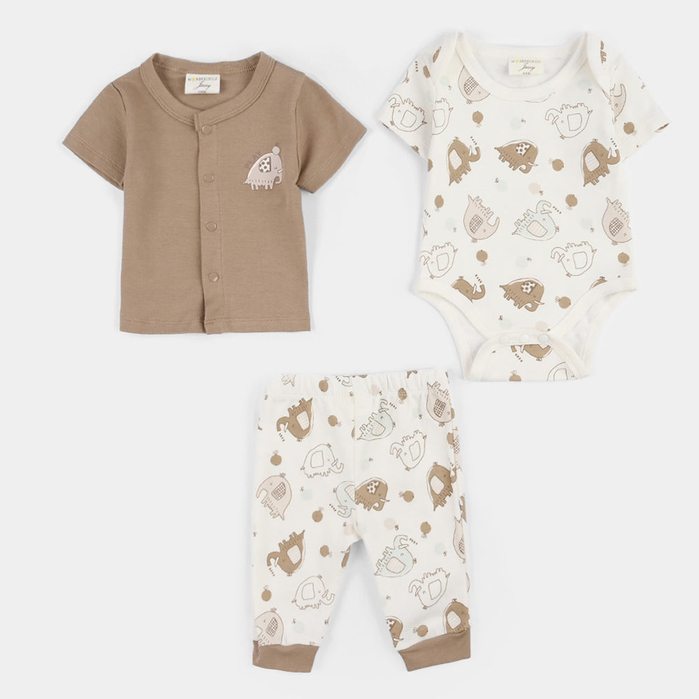 Infant Boys Jersey/Terry 7Pc Gift Set 287-021-BROWN