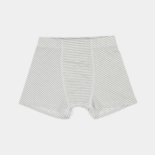 Boys Cotton Jersey Boxer Pack of 2 (Smile & Stripe) - Grey/Yellow