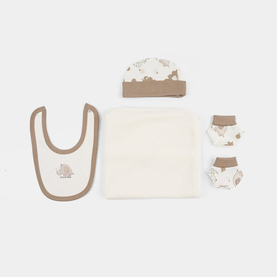 Infant Boys Jersey/Terry 7Pc Gift Set 287-021-BROWN