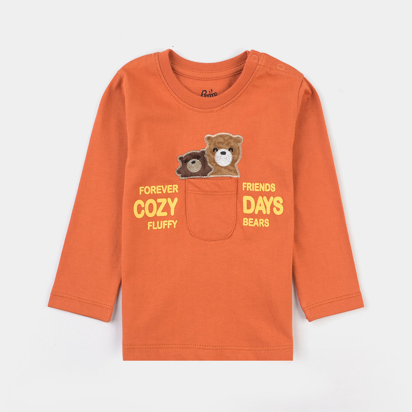 Infant Boys Cotton Jersey T-Shirt Forever Friend-Orange