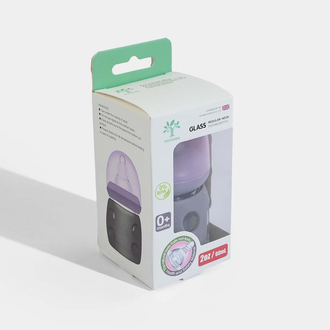 Minitree Newborn Baby Glass Feeder with Silicone Cover | 60Ml