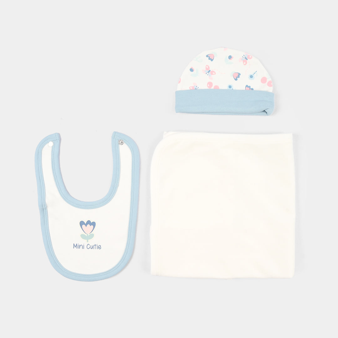 Infant Girls Jersey Terry 5Pc Gift Set - Blue