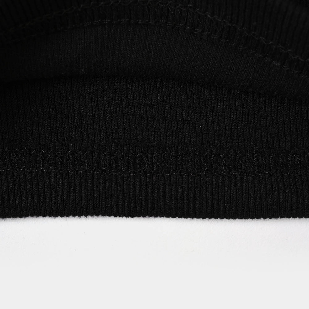 Boys 2x1 Rib Turtle Neck Black