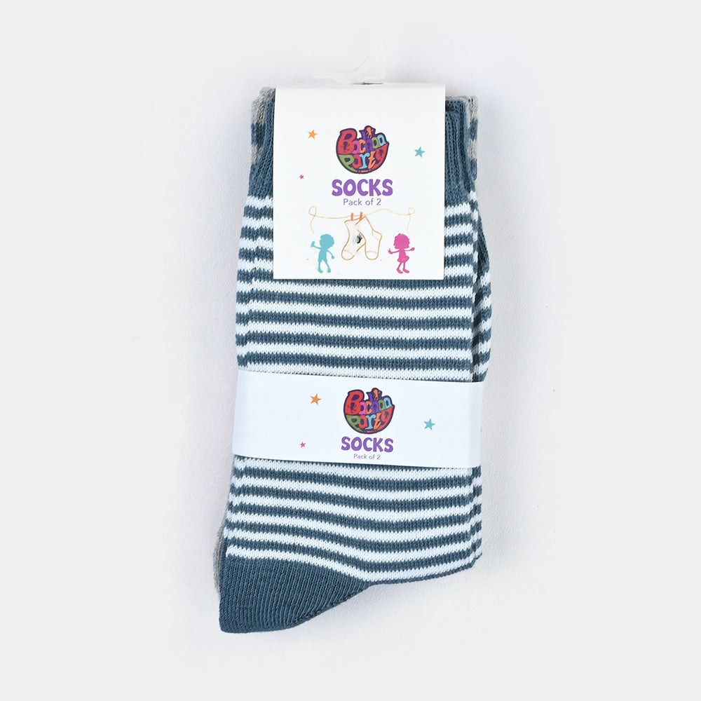Boys Cotton Socks Pack of 2 – Striped