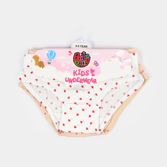 Girls Cotton Jersey Panties Pack of 2 (Dots & Heart) - Multi