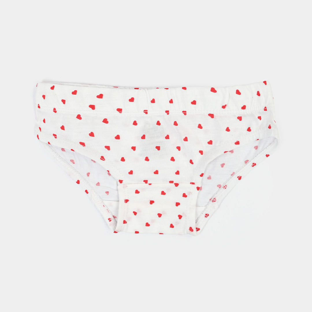Girls Cotton Jersey Panties Pack of 2 (Dots & Heart) - Multi