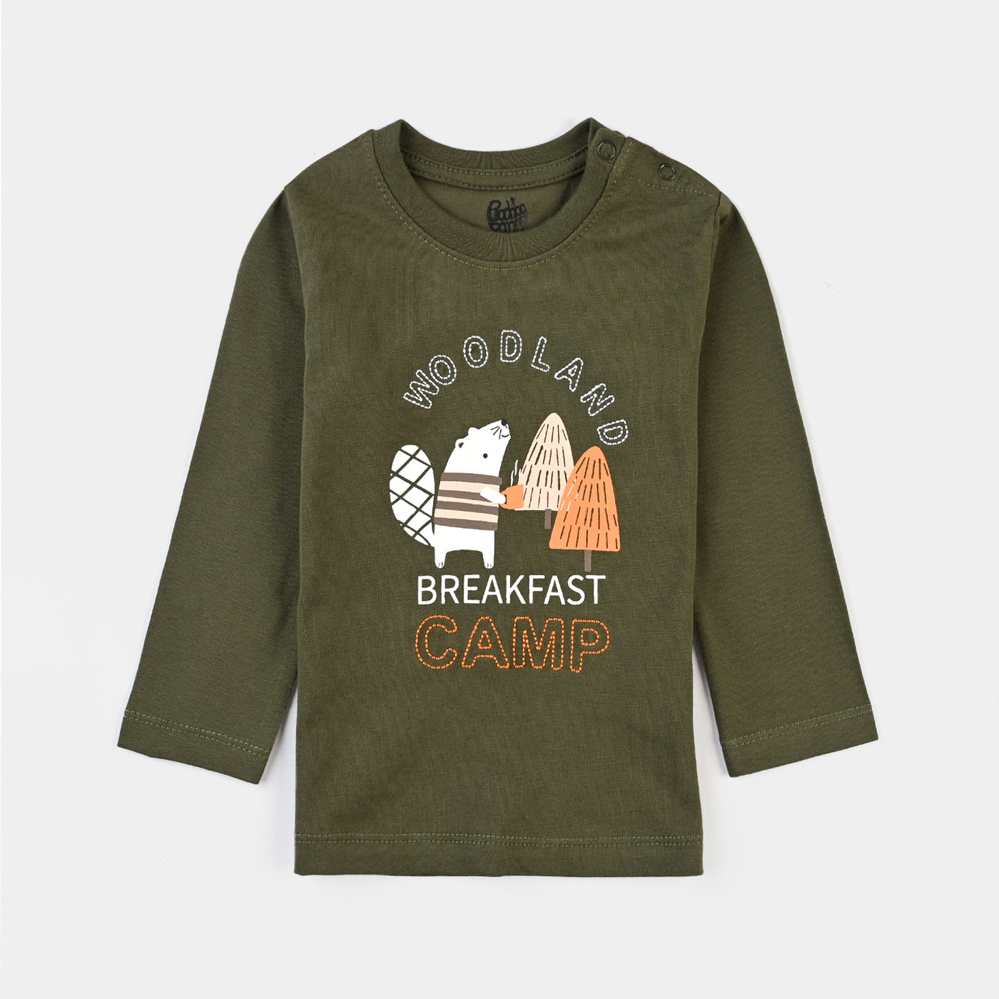 Infant Boys Cotton Jersey T-Shirt Woodland-Riffle Green