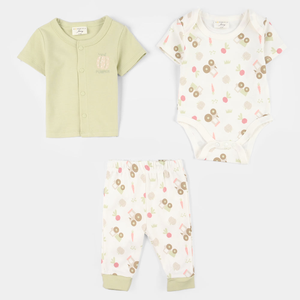 Infant Boys Jersey/Terry 7Pc Gift Set 287-042-GREEN