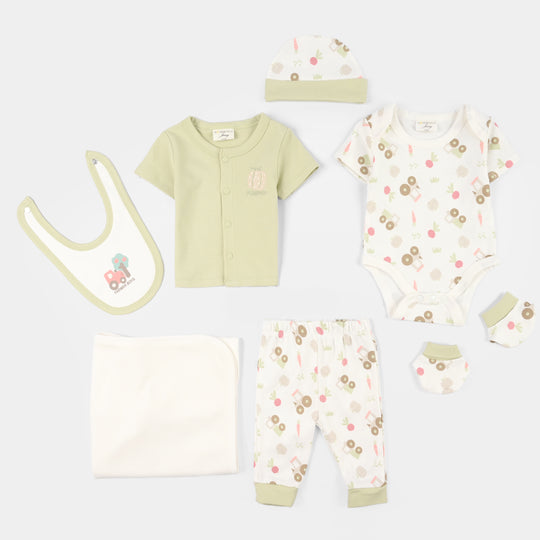 Infant Boys Jersey/Terry 7Pc Gift Set 287-042-GREEN