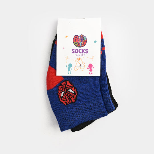 Infant Boys Socks Pack Of 2 SPD-BTM-Black.Blue