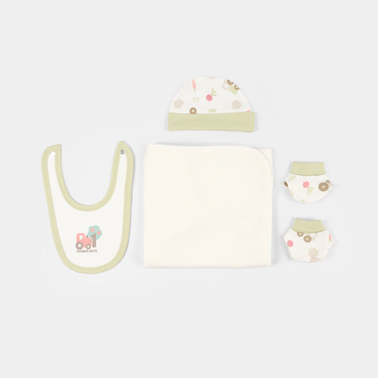 Infant Boys Jersey/Terry 7Pc Gift Set 287-042-GREEN