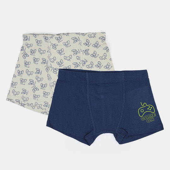 Boys Cotton Jersey Boxer Pack of 2 (Game ON) - Grey/Blue
