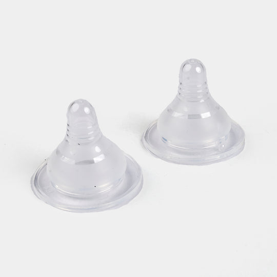 Wide Neck PP Silicone Nipple 2Pcs