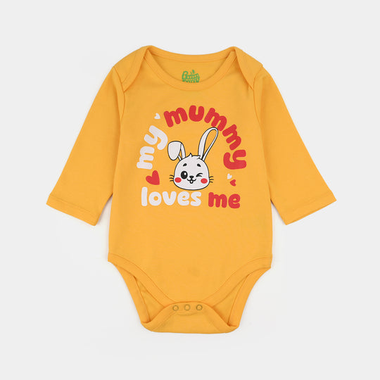Infant Unisex Cotton Interlock Romper F/S MUMMY LOVES ME