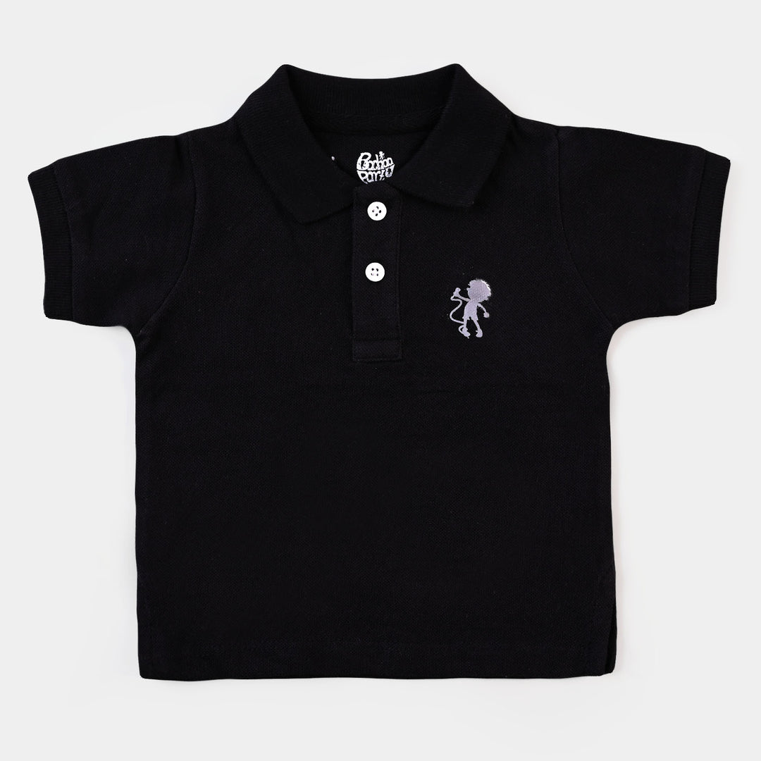 Infant Boys Polo T-Shirt Basic - Jet Black