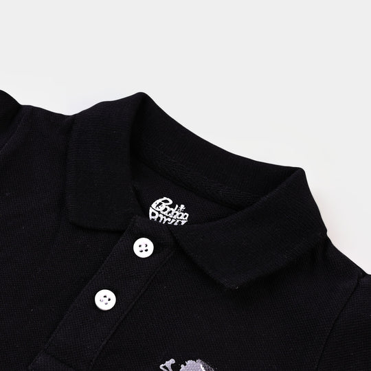 Infant Boys Polo T-Shirt Basic - Jet Black