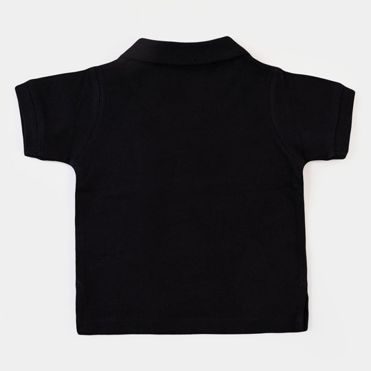 Infant Boys Polo T-Shirt Basic - Jet Black