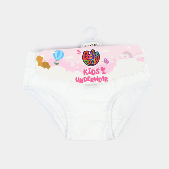 Girls Cotton Jersey Panties Pack of 2 - White