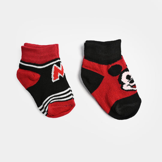 Infant Boys Socks Pack of 2 Mouse-Red.Black