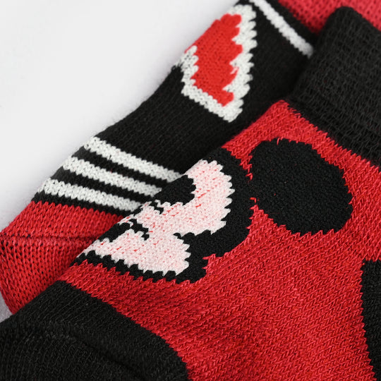 Infant Boys Socks Pack of 2 Mouse-Red.Black