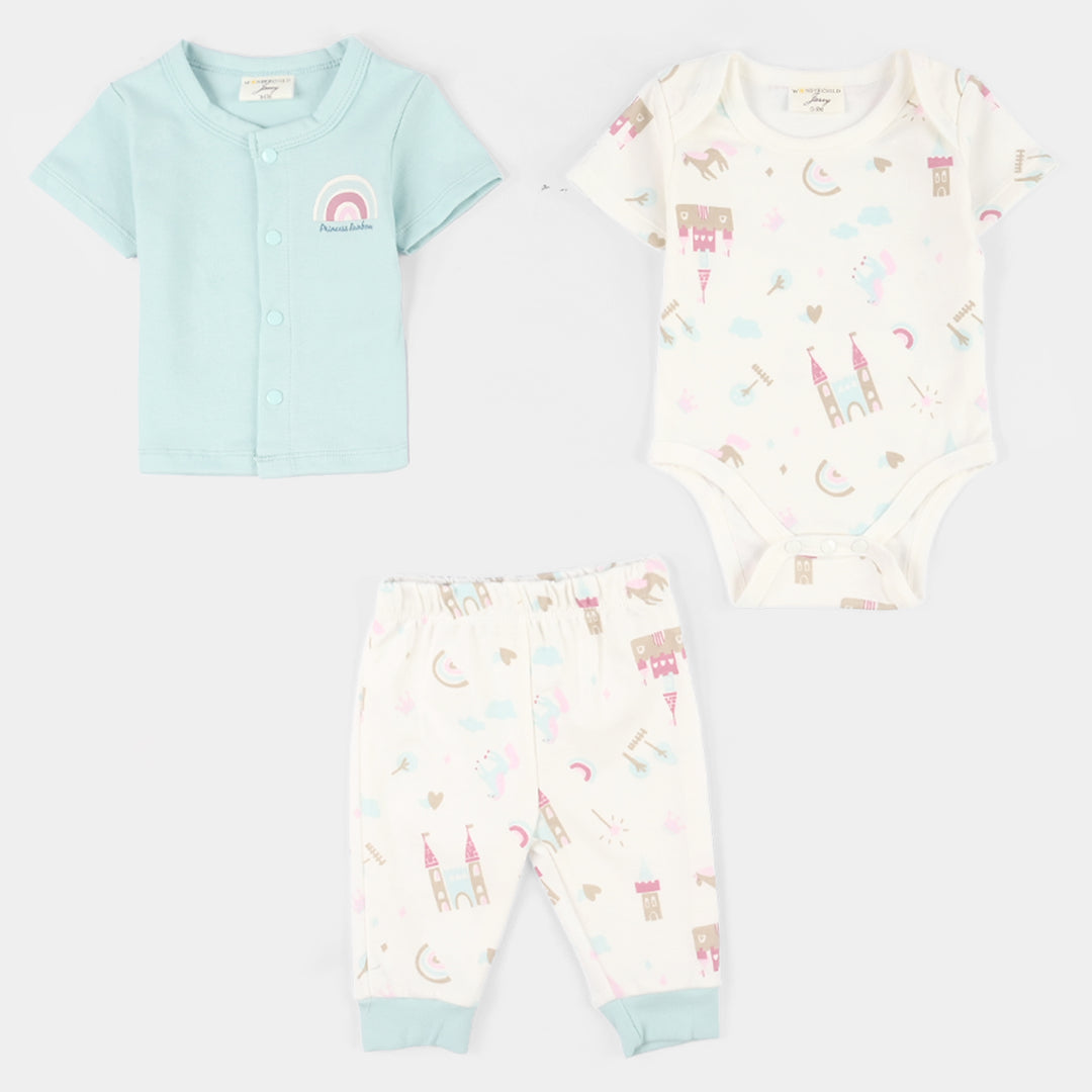 Infant Girls Jersey/Terry 7Pc Gift Set 287-105-BLUE