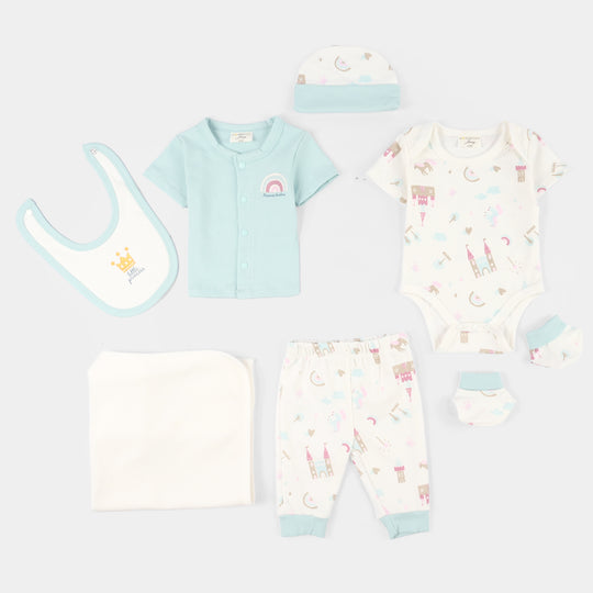 Infant Girls Jersey/Terry 7Pc Gift Set 287-105-BLUE
