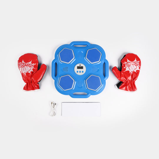 Punch to the Beat! Kids Music Boxing Target Toy Set with Gloves