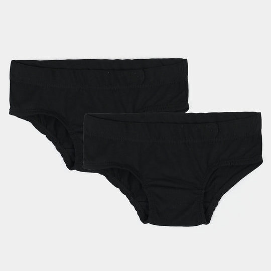 Girls Cotton Jersey Panties Pack of 2 (Basic) - Black
