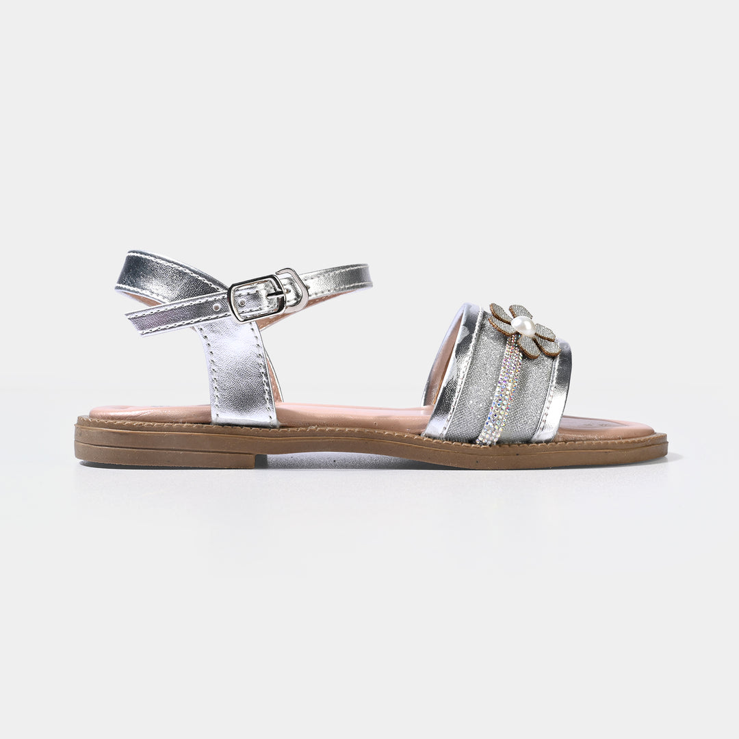 Girls Sandal 456-127-SILVER