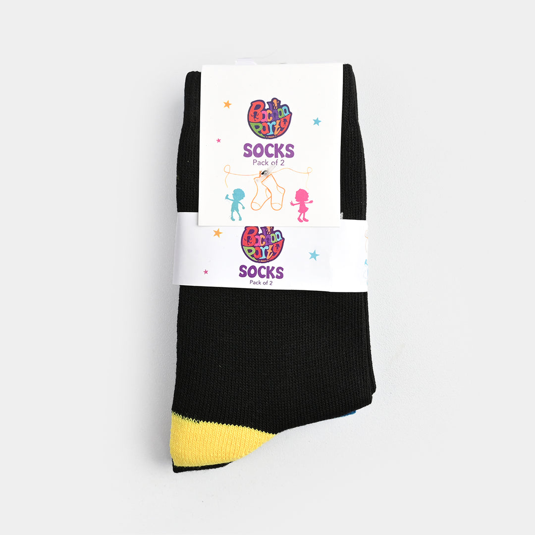 Boys Socks Pack Of 2 Character-1-Grey.Black