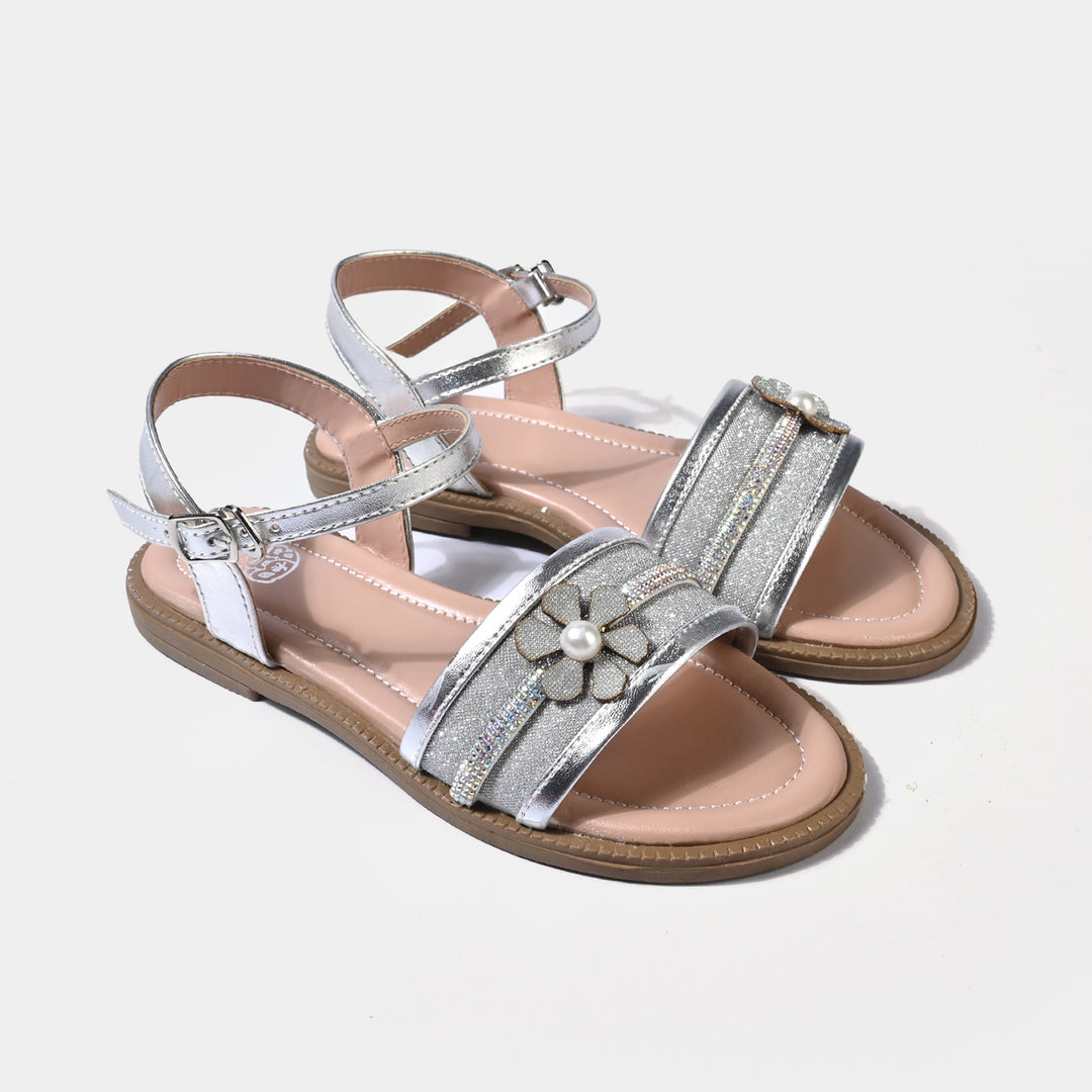 Girls Sandal 456-127-SILVER