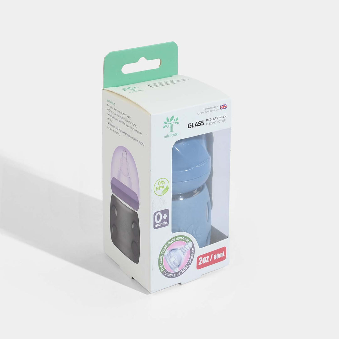 Minitree Newborn Baby Glass Feeder with Silicone Cover | 60Ml