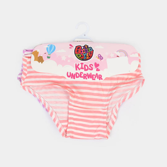 Girls Cotton Jersey Panties Pack of 2 (Stripes) - Multi